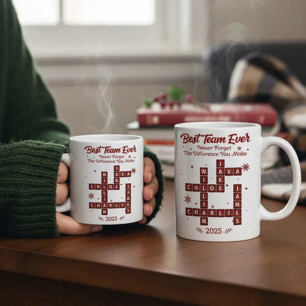 Personalized Crossword Mug for Best Team