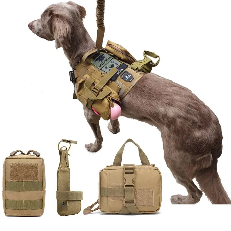 Tactical Dog Harness Pouch Set Tailsprouts