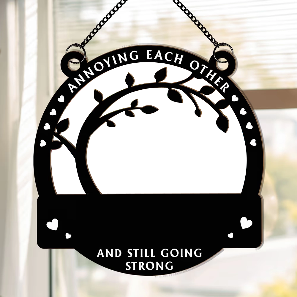 Personalized Window Hanging Suncatcher - Unique Gift for Boyfriend, Girlfriend, Spouse
