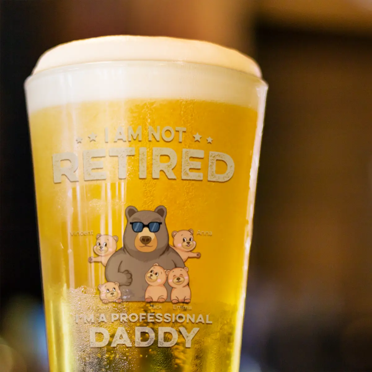 I am a Professional Daddy - Personalized Custom Beer Glass