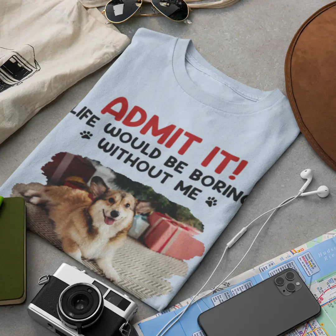 Custom Photo Dog & Cat Personalized Custom Unisex T-shirt, Perfect Gift for Pet Lovers