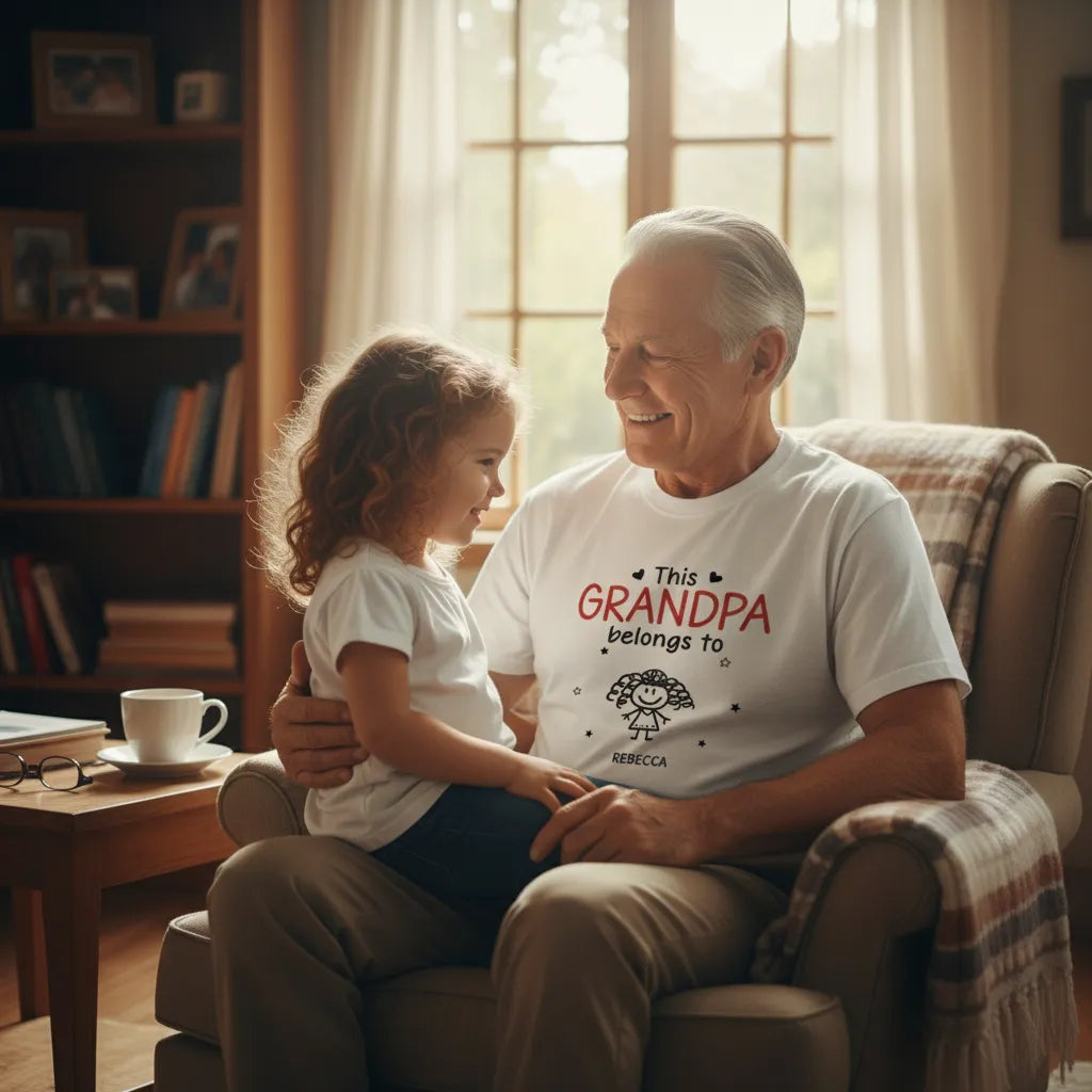 Personalized T-Shirt - Customized Gift For Grandpa/Grandma