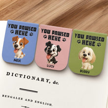 Customized Leather Magnetic Bookmark, Custom Gift For Dog Lovers and Book Lovers