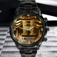 Personalized Initial Metal-look Dial Pattern Watch - A Meaningful Memento for Him or Her Tailsprouts