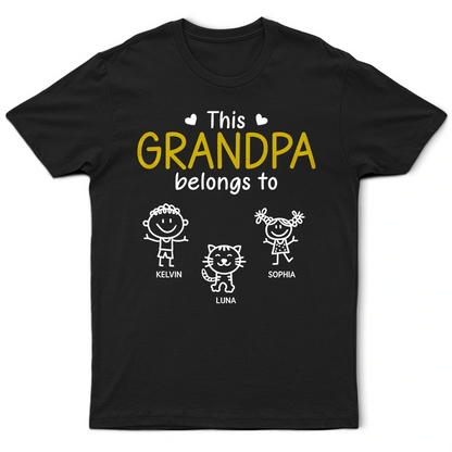 Personalized T-Shirt - Customized Gift For Grandpa/Grandma