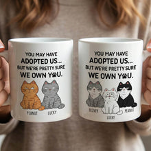 Personalized Custom Mug for Cat Lovers, Cat Mom, Cat Dad - You May Have Adopted Me But Pretty Sure I Own You