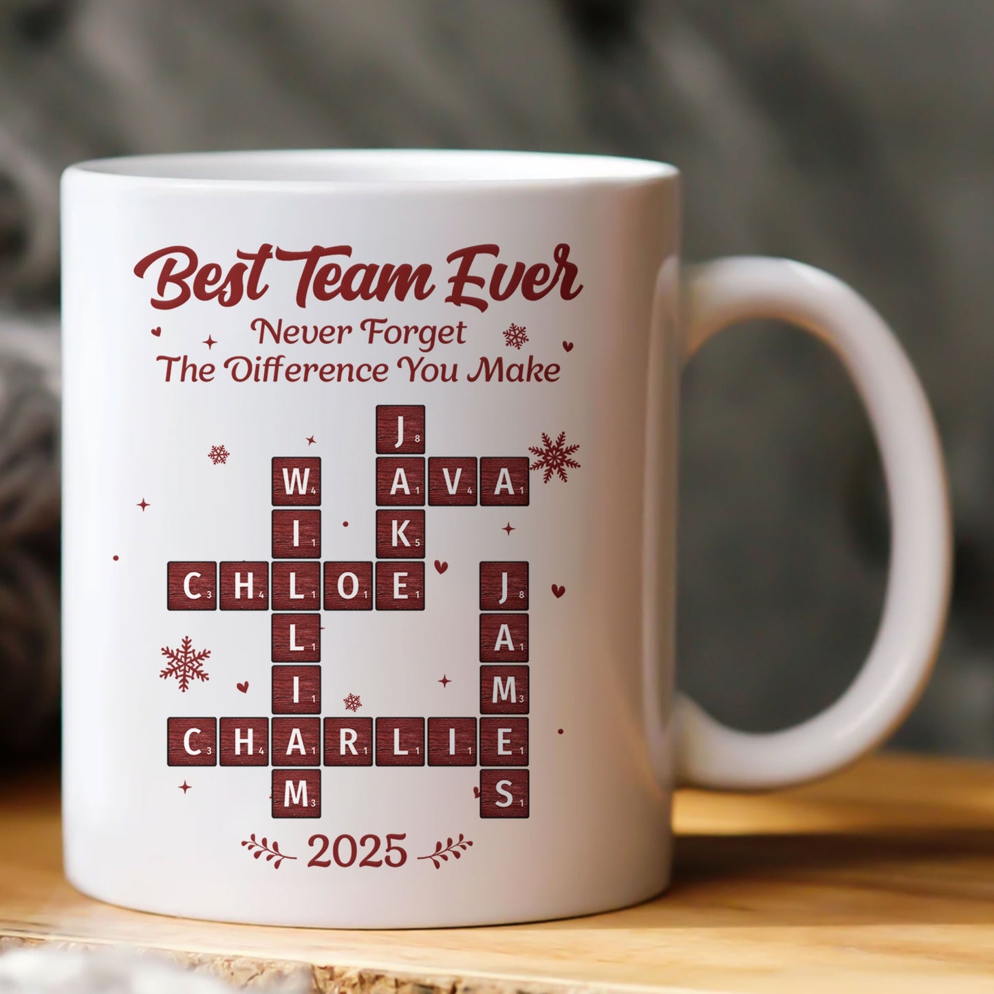 Personalized Crossword Mug for Best Team