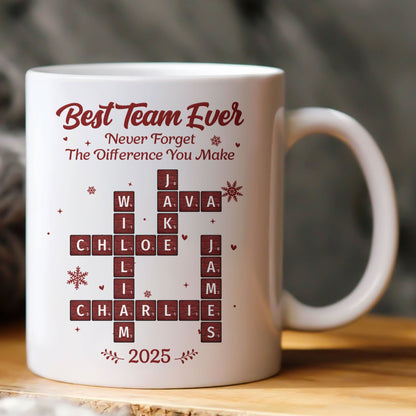 Personalized Crossword Mug for Best Team