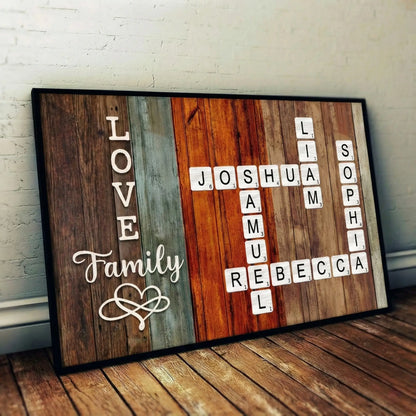 Personalized Poster/Canvas For Family Members - Created In A Moment, Treasured Forever