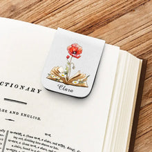 personalized custom leather bookmark