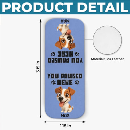 Customized Leather Magnetic Bookmark, Custom Gift For Dog Lovers and Book Lovers