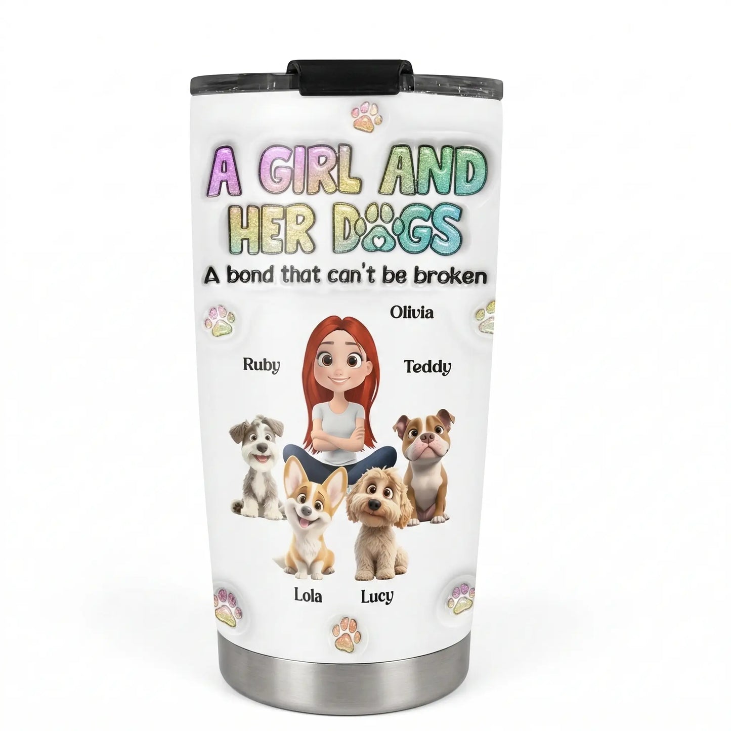 Custom insulated tumbler for dog mom