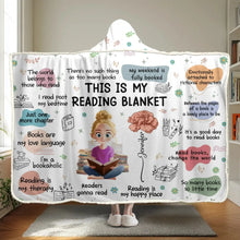 bookaholic personalized snuggle blanket