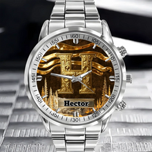Personalized Initial Metal-look Dial Pattern Watch - A Meaningful Memento for Him or Her Tailsprouts