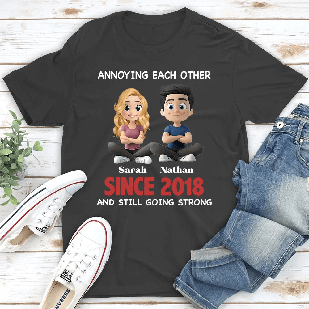 Annoying Each Other for 10 Years - Personalized Shirt for Romantic Occasions