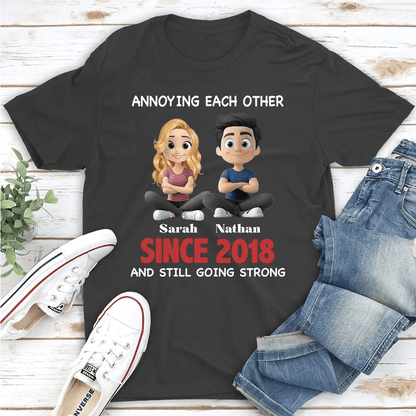 Annoying Each Other for 10 Years - Personalized Shirt for Romantic Occasions