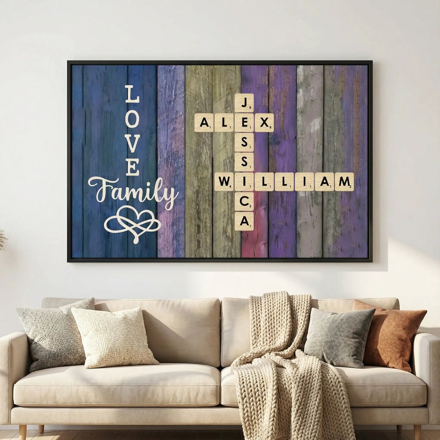 Personalized Poster/Canvas For Family Members - Created In A Moment, Treasured Forever