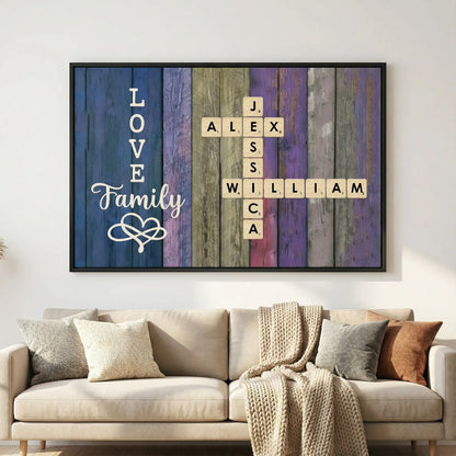 Personalized Poster/Canvas For Family Members - Created In A Moment, Treasured Forever