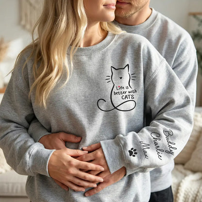 Custom Unisex Sweatshirt, Hoodie for Cat lovers