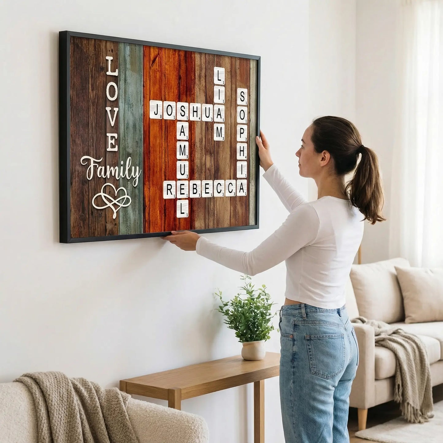 Personalized Poster/Canvas For Family Members - Created In A Moment, Treasured Forever