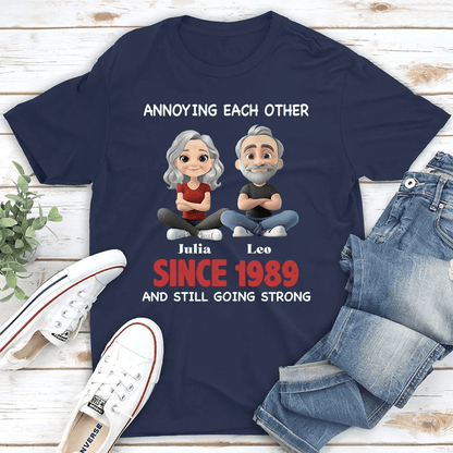 Annoying Each Other for 10 Years - Personalized Shirt for Romantic Occasions