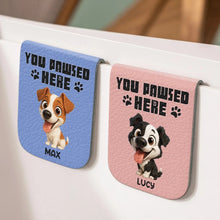 Customized Leather Magnetic Bookmark, Custom Gift For Dog Lovers and Book Lovers