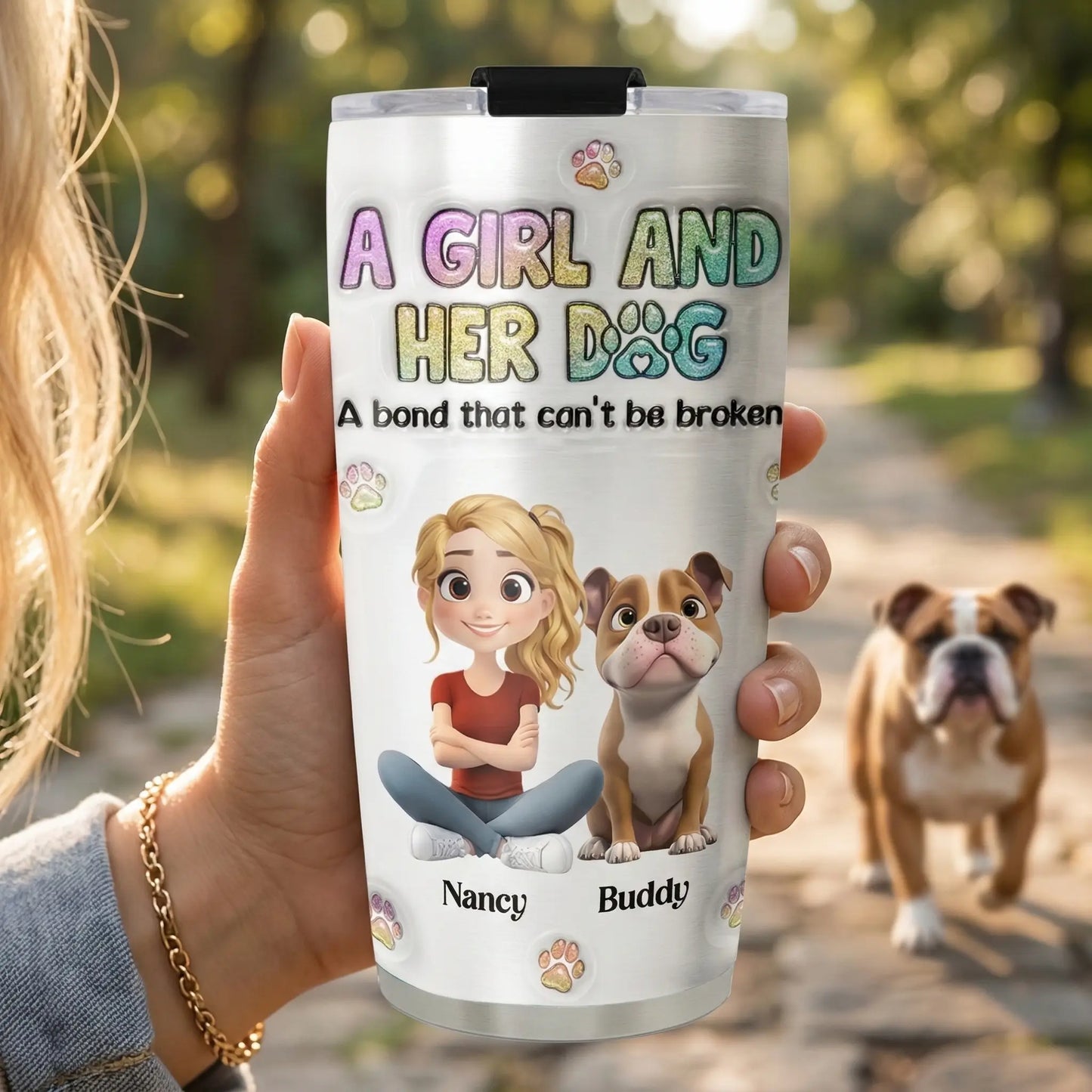 Unique dog lover gifts for women double-walled vacuum insulated cup