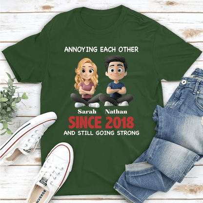 Annoying Each Other for 10 Years - Personalized Shirt for Romantic Occasions