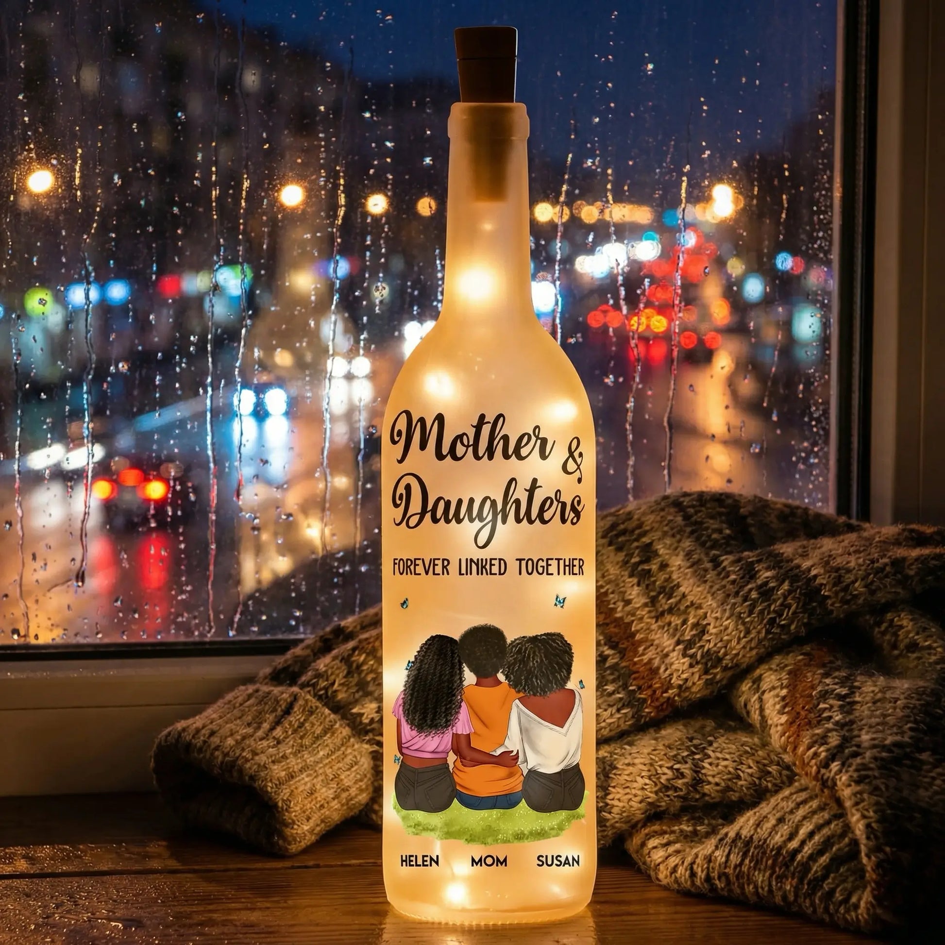 Personalized light up keepsake for mom given on Mothers Day