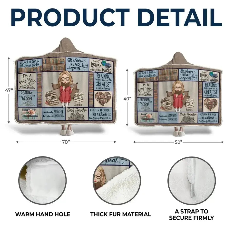 Product detail of a hooded blanket