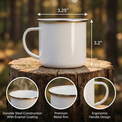 Personalized Custom Enamel Mug-Adventure Partners For Life Couple Gift