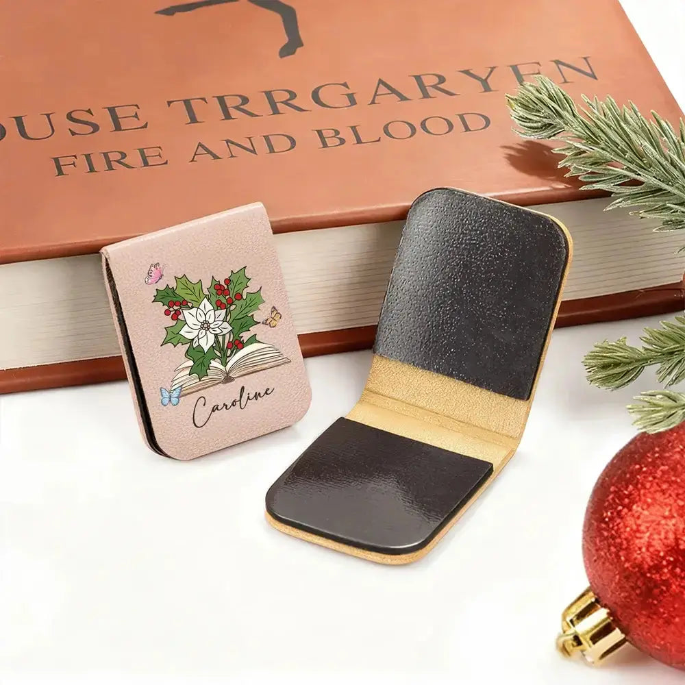 Detailed botanical art printed on an eco-friendly reading accessory.