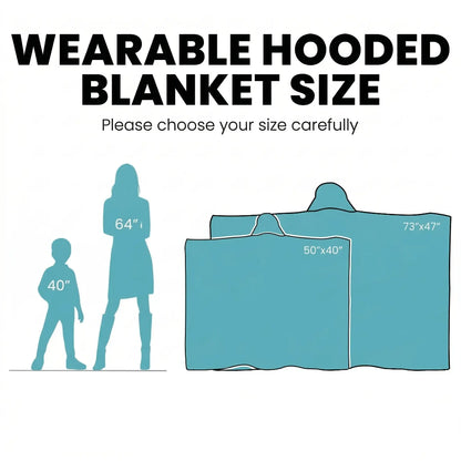 personalized wearable blanket hoodie size chart
