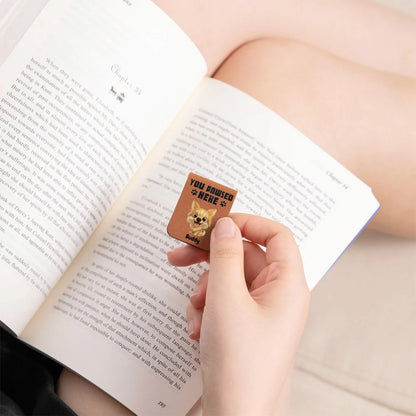 Customized Leather Magnetic Bookmark, Custom Gift For Dog Lovers and Book Lovers