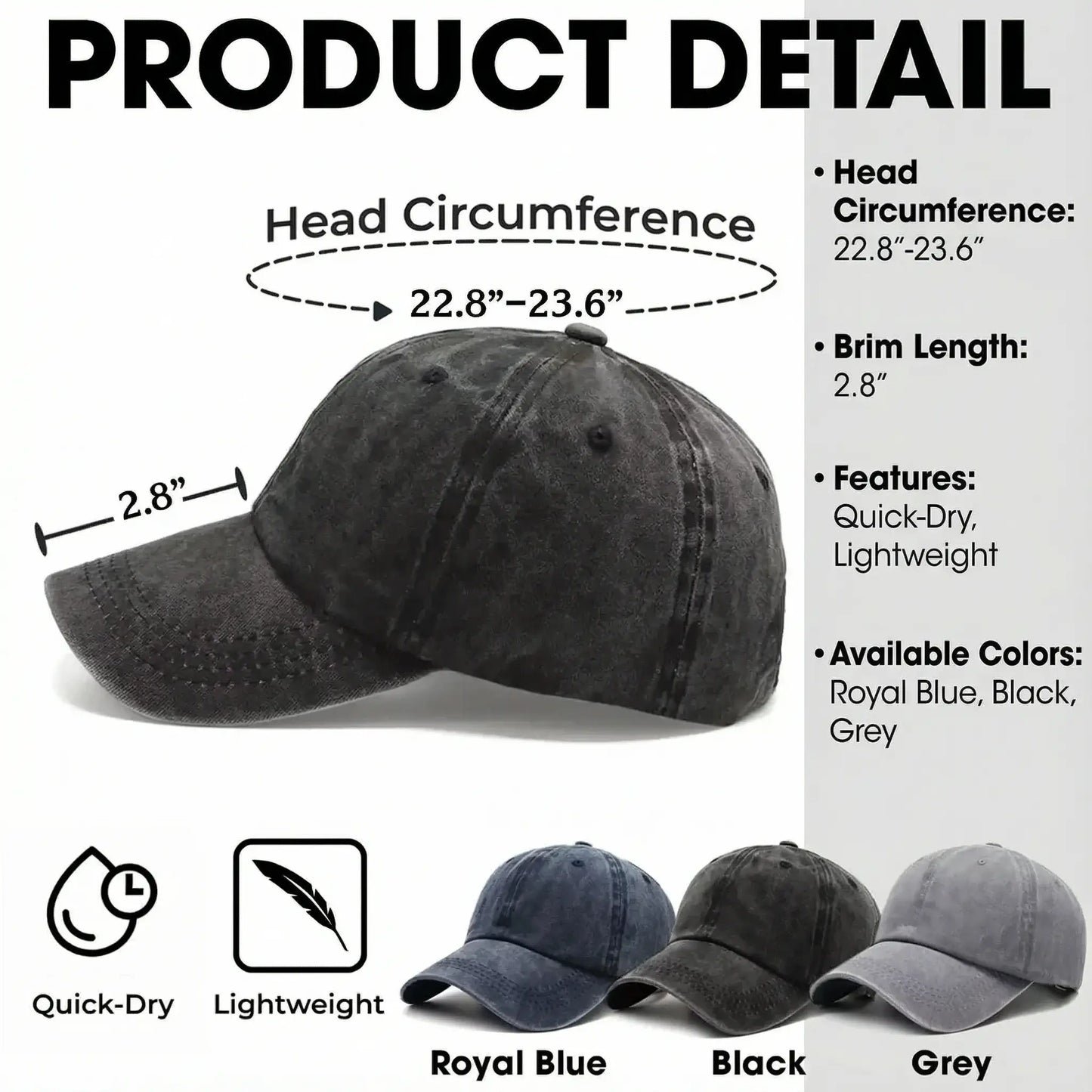 Personalized Washed Denim Cap - My Favorite People Call Me Dad