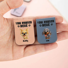 Customized Leather Magnetic Bookmark, Custom Gift For Dog Lovers and Book Lovers
