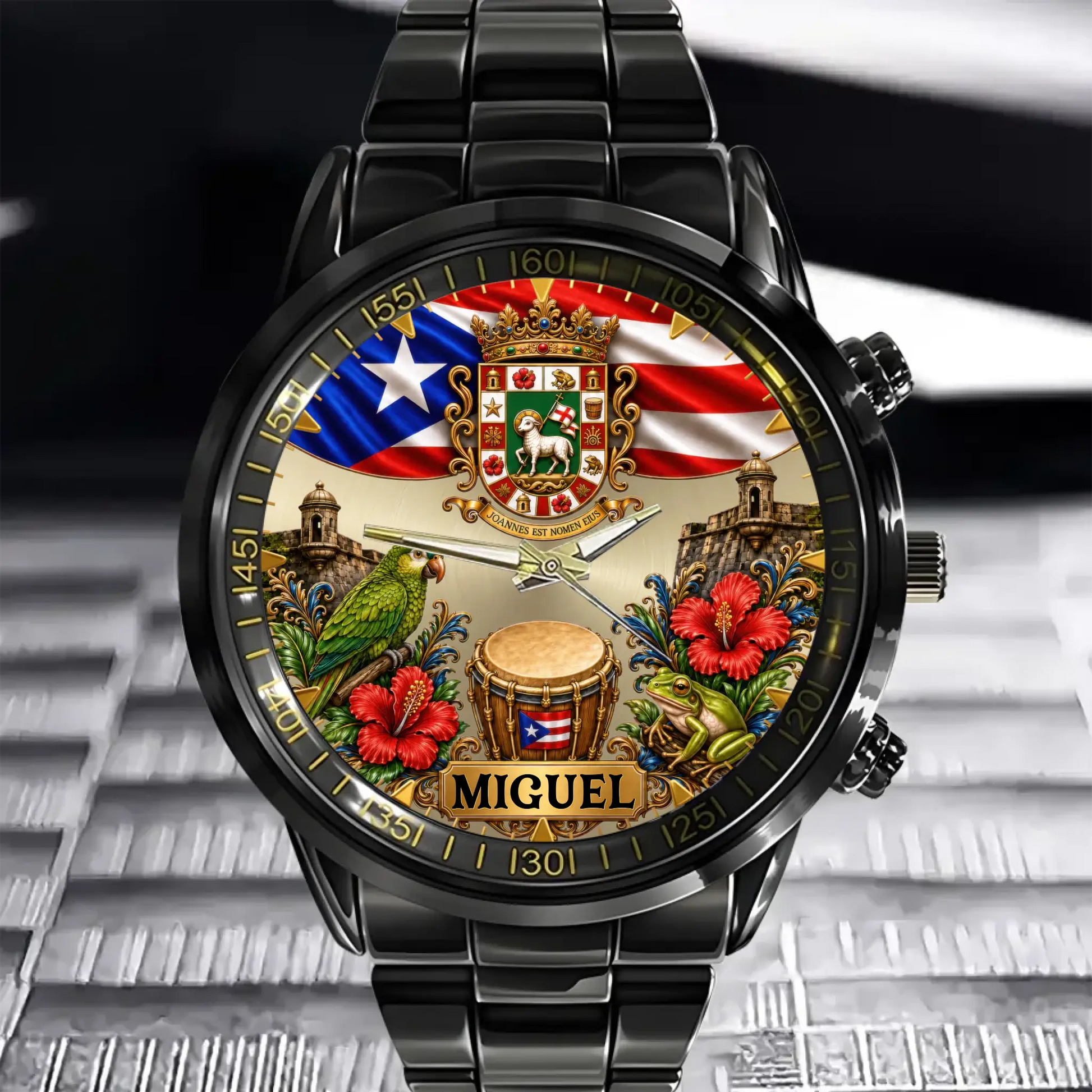 Personalized Puerto Rican Pride Watch - main product view