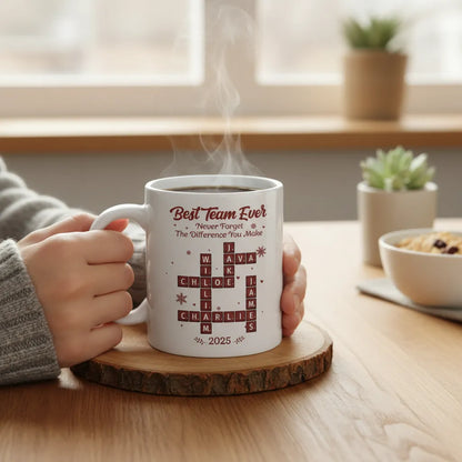 Personalized Crossword Mug for Best Team