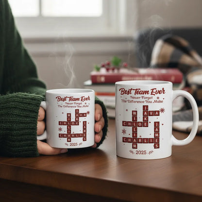 Personalized Crossword Mug for Best Team