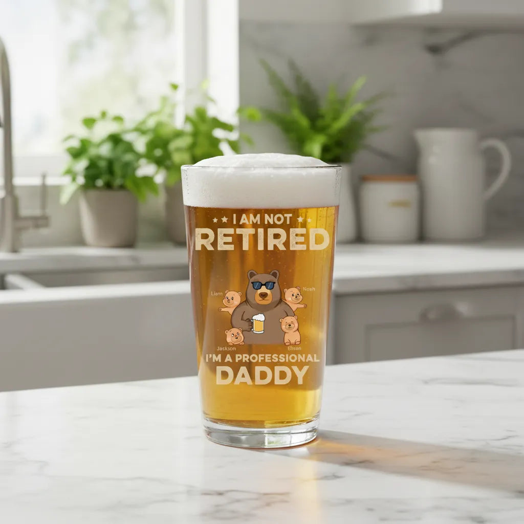 I am a Professional Daddy - Personalized Custom Beer Glass