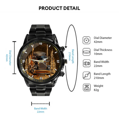 Best Truck Driver Custom Watch for gift for truck driver - gift-ready product view