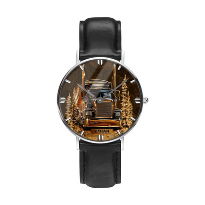 Best Truck Driver Custom Watch for gift for truck driver - material and finish detail