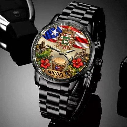 Personalized Puerto Rican Pride Watch - product detail 4