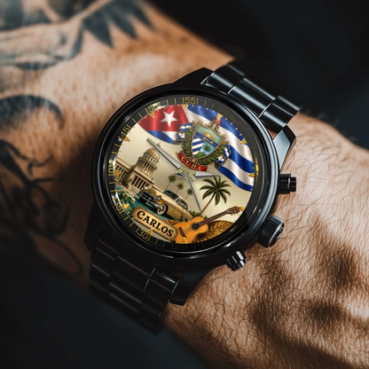 Personalized Cuban Heritage Watch - product detail 3