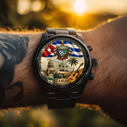Personalized Cuban Heritage Watch - product detail 4