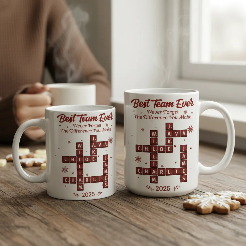 Personalized Crossword Mug for Best Team