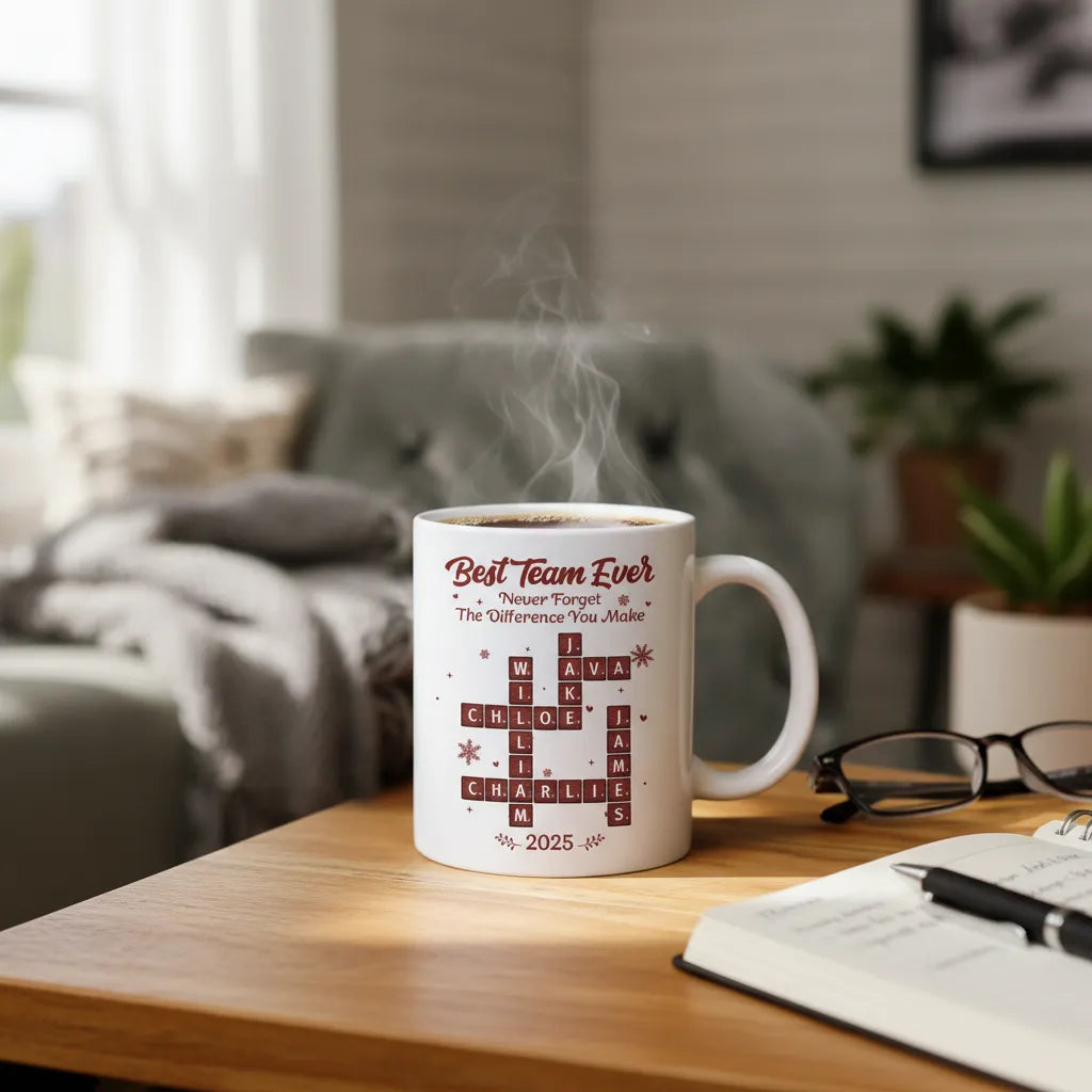 Personalized Crossword Mug for Best Team