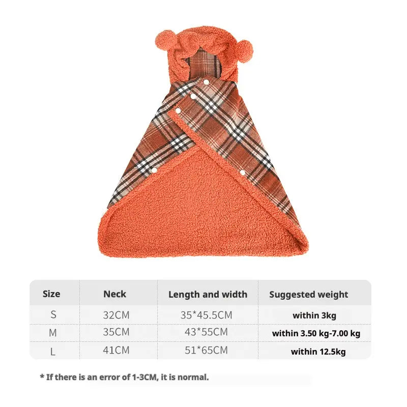 Cozy Pet Pajama Cape [[{"value":"shop name"}]]