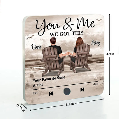 Heartfelt Anniversary Gift - Customized Acrylic Music Magnet For Couple