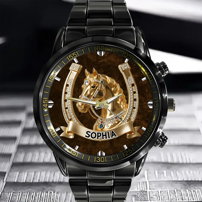 Lucky Horseshoe Customized Horse Watch - Meaningful Gifts for Horse Lovers